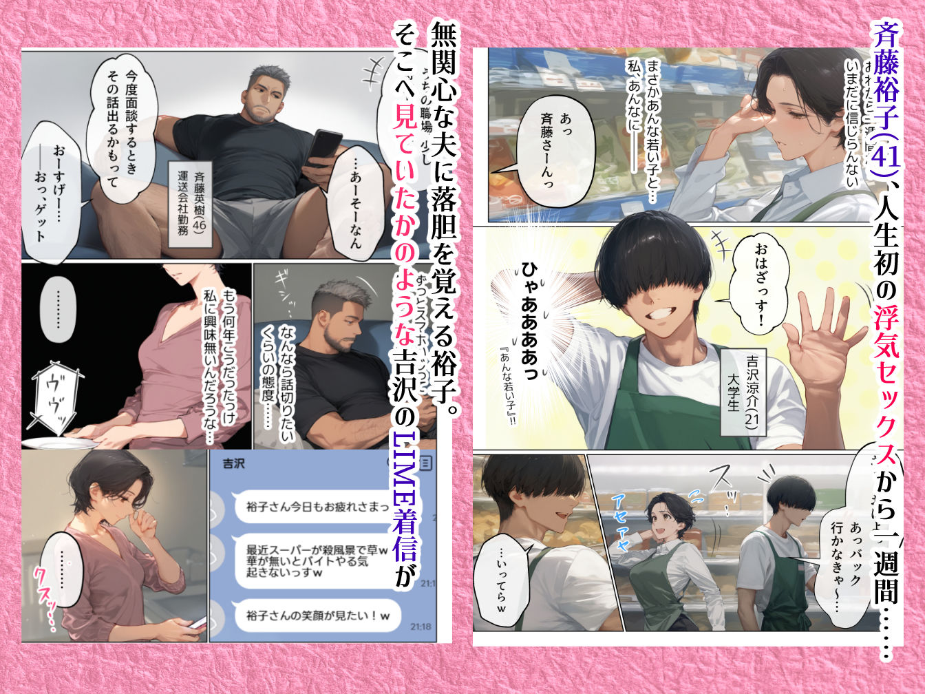 バ先のパート主婦（41）とセフレになったので週三で濃厚変態セックスを仕込んだら乳首ピアスと肛門で発情するド変態主婦になった話 無料サンプル画像1