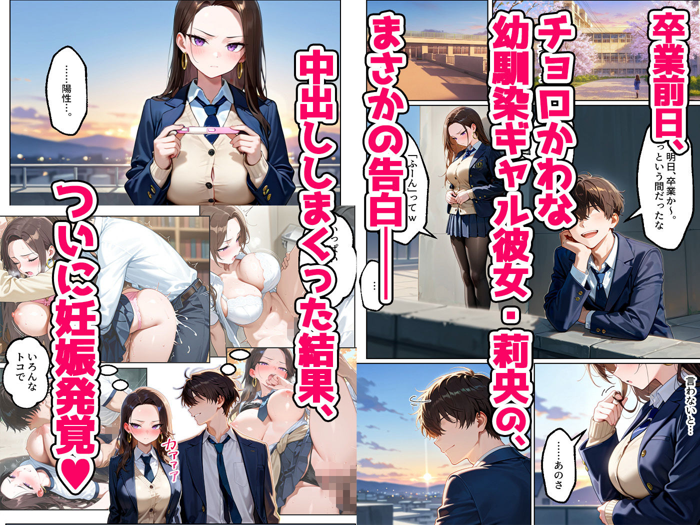 強気だけど実はチョロすぎる幼馴染ギャルー卒業・妊娠編ー 無料サンプル画像1
