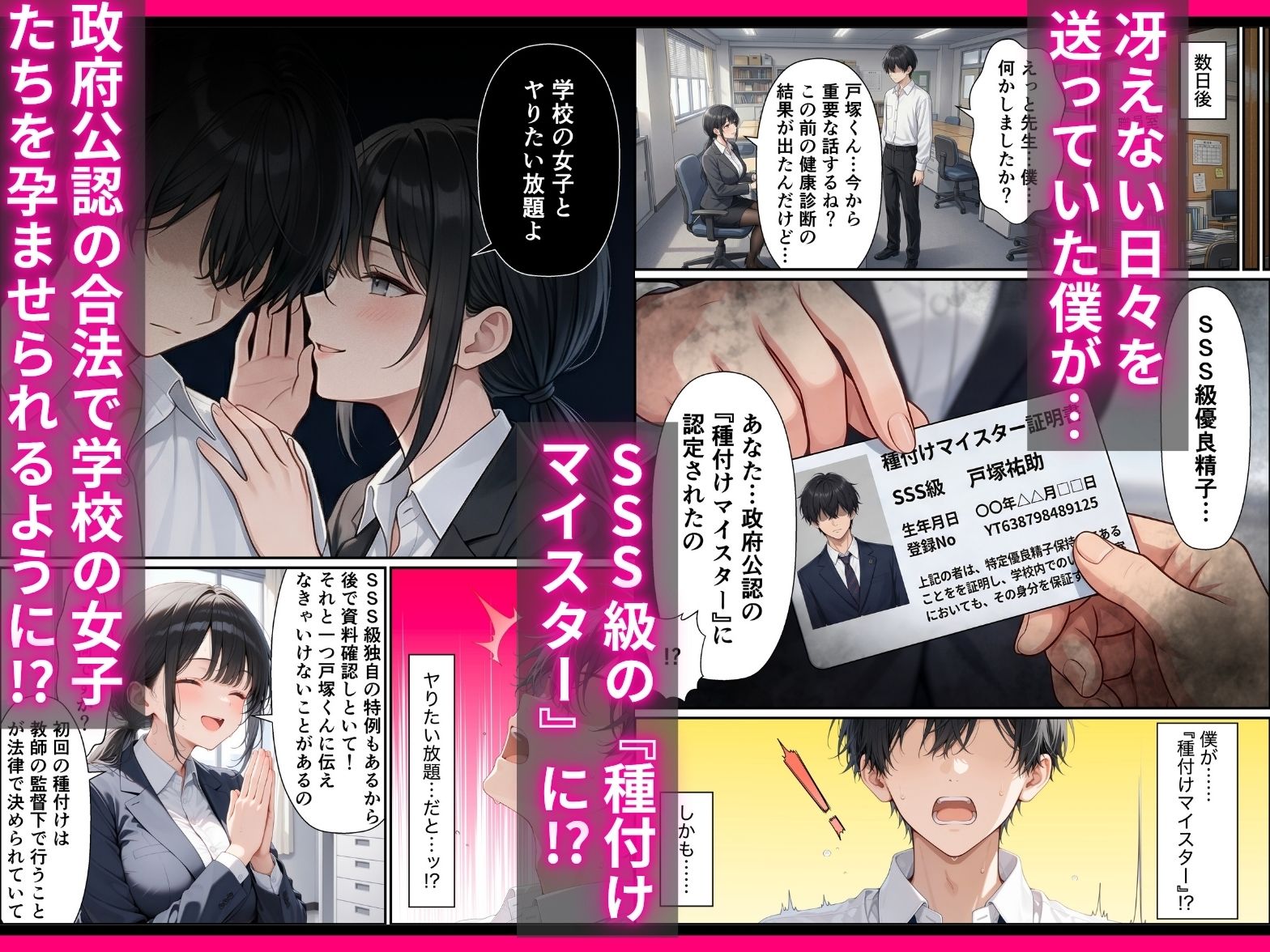SSS級精子！？―政府公認種付けマイスターになった僕が性悪ギャルを指名する― 無料サンプル画像2